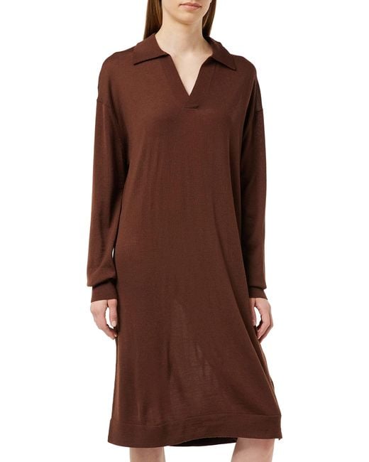 G-Star Polo Knit Dress in het Brown