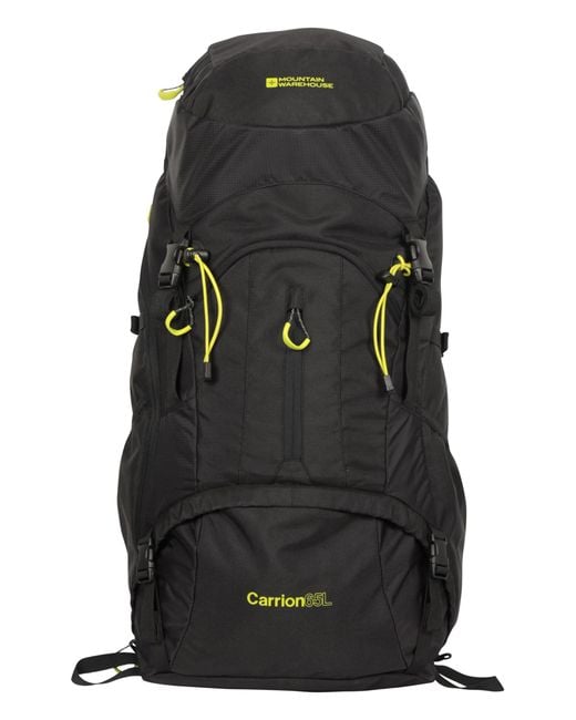 Mountain Warehouse Black Padded Airmesh Back Daypack Bagback With Ladder for men