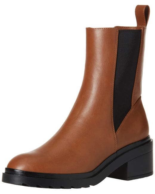 Amazon Essentials Brown Chunky Sole Chelsea Boots