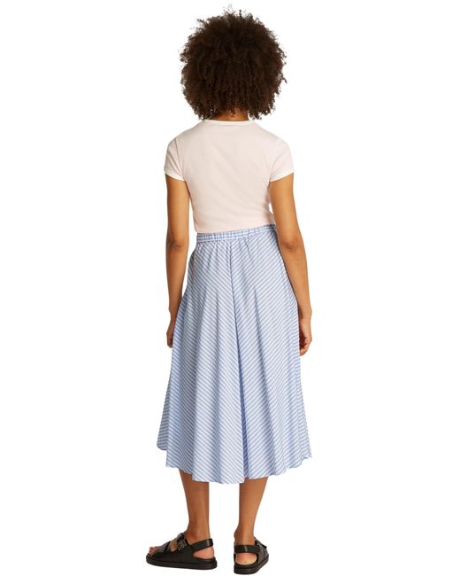 Tommy Hilfiger Black Rock Crinkle Viscose Mix Midi-Länge