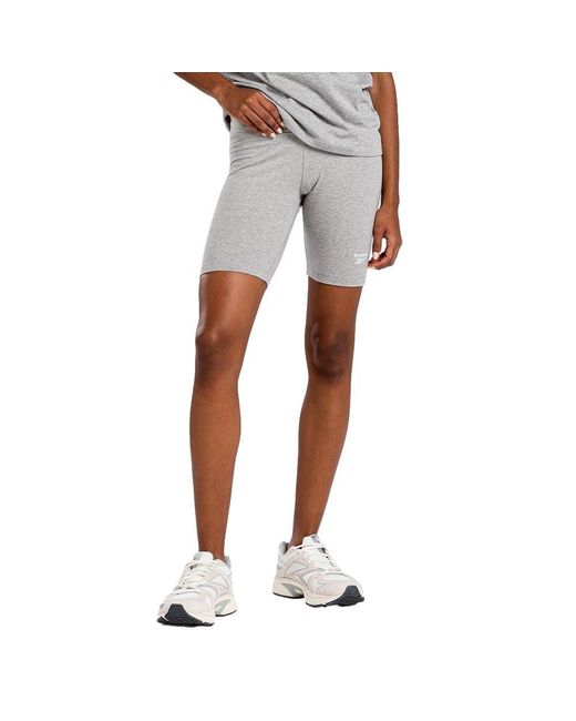 Reebok Gray Identity Leggings mit Logo Shorts