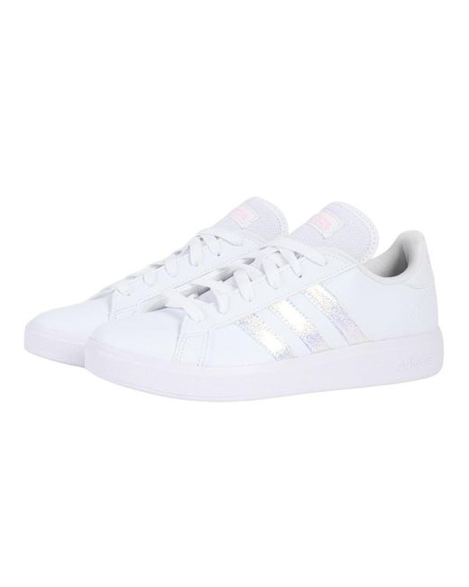 Adidas White Grand Court Base 2.0 Sneaker