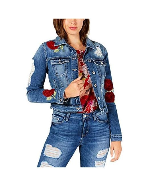 Guess Velvet Rose Sexy Trucker Jacket 