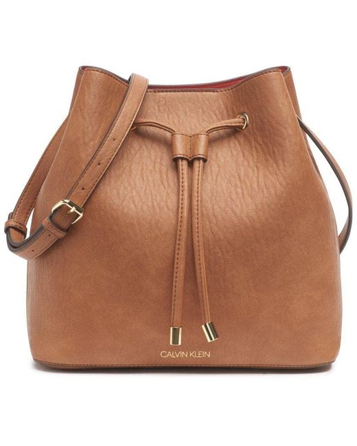 Calvin Klein Brown Gabrianna Novelty Bucket Shoulder Bag