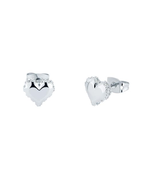 Ted Baker Soletia Rose-Gold Solitaire Sparkle Halo Stud Earrings Argento.com