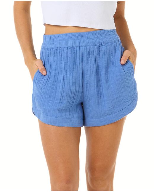 Rip Curl Blue Premium Casual Beach Short With Elastic Waistband for men