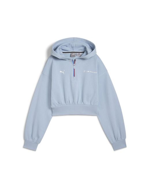 PUMA Standard BMW M Motorsport Essentials Half Zip Hoodie Blue Wash SS25