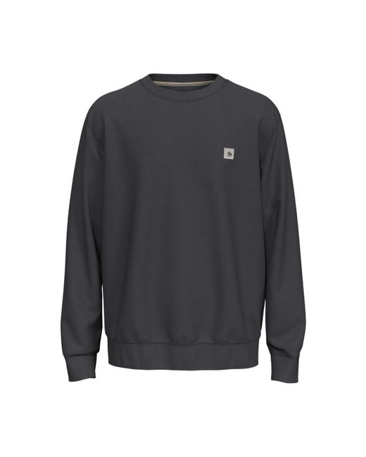 Scotch & Soda Gray Regular Fit Logo Badge Sweatshirt In Organic Cotton for men