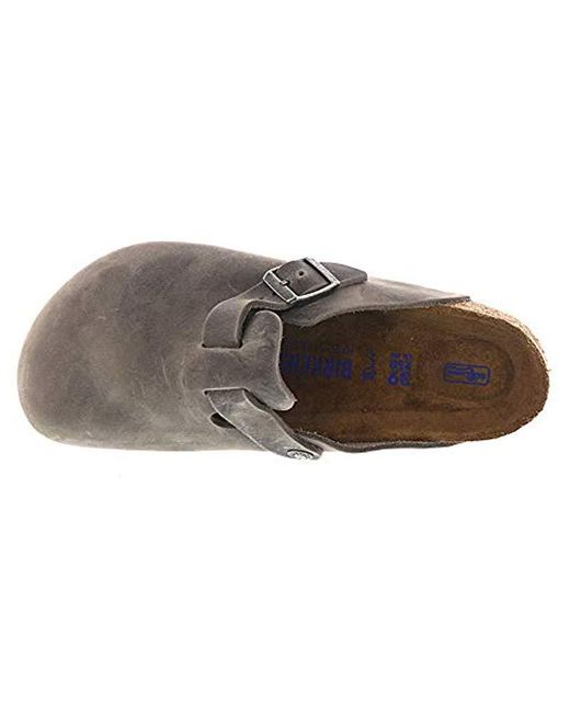Birkenstock Boston Soft Footbed Iron Oiled Leather Clogs 38 (us 7-7.5) |  Lyst UK