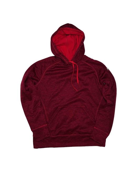 Adidas Red Burgundy Climawarm Team Issue Tech Fleece Performance Hoodie