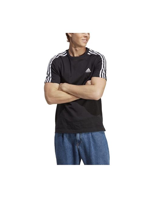 Adidas Nen Essentials Single Jersey Big Logo T-shirt Met Korte Mouwen in het Black voor heren