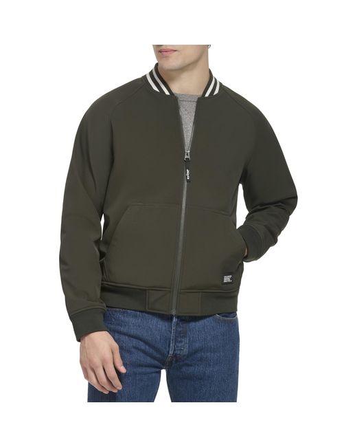 Levi's Green Softshell Varsity Bomber Jacket for men