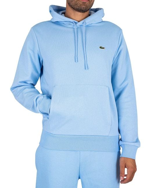 Lacoste Blue Logo Pullover Hoodie for men