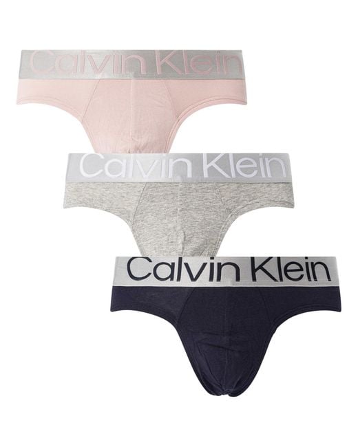 Calvin Klein Multicolor 3 Pack Reconsidered Steel Hip Briefs for men