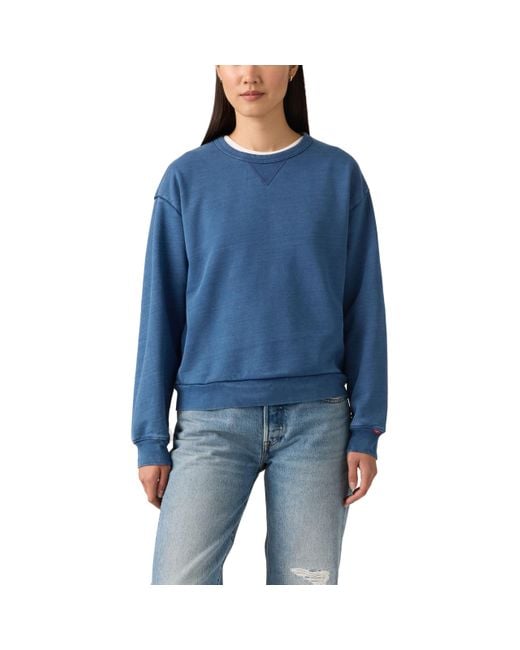 Levi's Heritage Crewneck Sweatshirt Medium Indigo Blue S