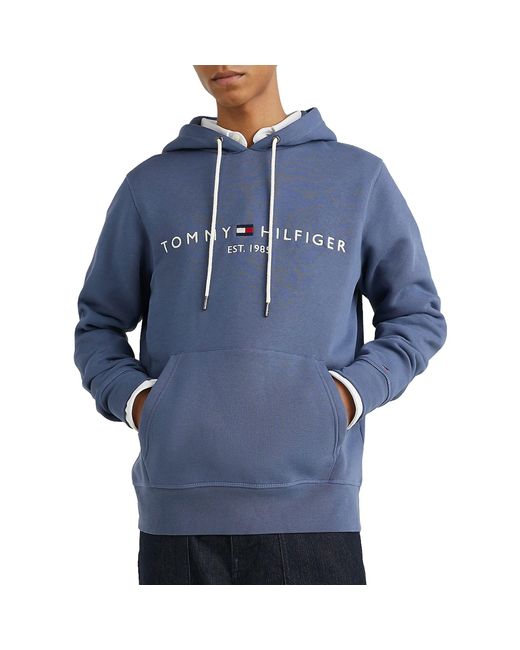 Tommy Hilfiger Blue Tommy Logo Hoody Sweater for men