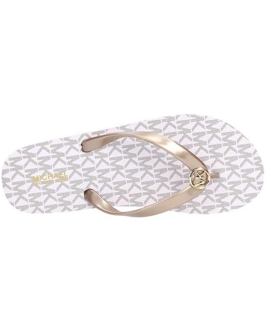 michael kors vanilla flip flops
