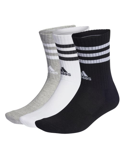 Adidas 3-stripes Cushioned Crew Socks 3 Paar Sokken Voor Volwassenen in het Blue