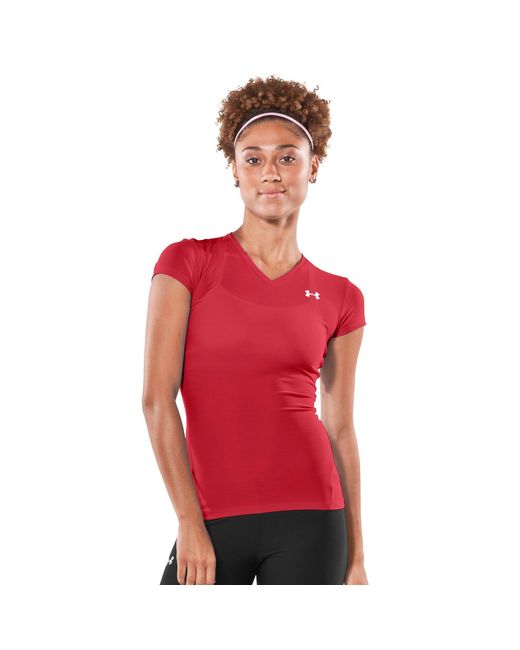 Under Armour Red Updated Heat Gear Frequency Tee S
