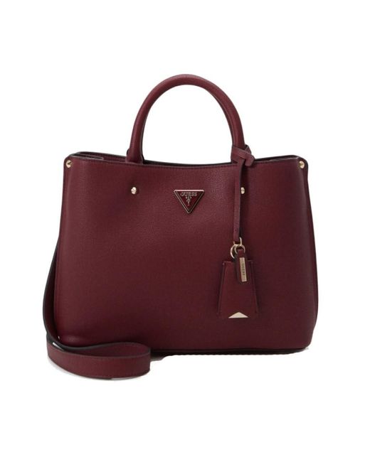 Guess Red Meridian Bg877806 Burgundy Handbag