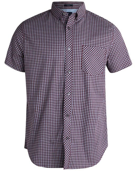 Ben Sherman Purple Regular Fit Button Down Shirt - Casual Dress Shirt For for men