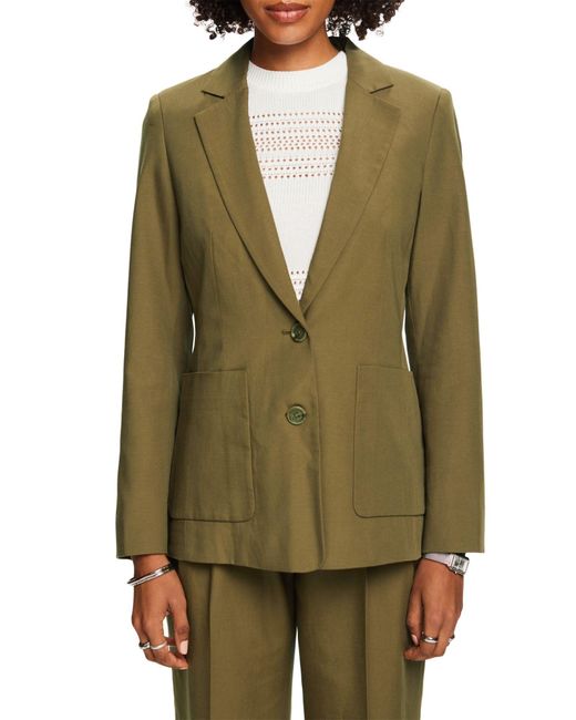 Esprit Green Mix and Match: Einreihiger Blazer