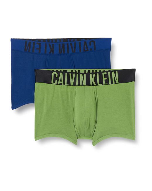 Hombre Pack de 2 Bóxers Trunks Algodón con Stretch Calvin Klein de hombre de color Green