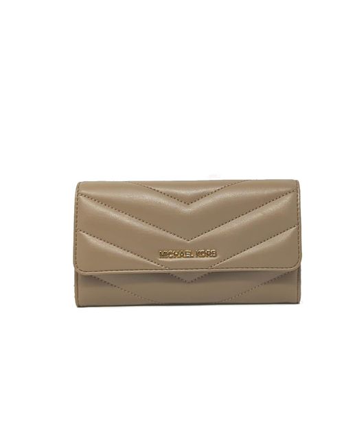 Michael Kors Natural Wallet For Jet Set Travel Collection Trifold Wallet For