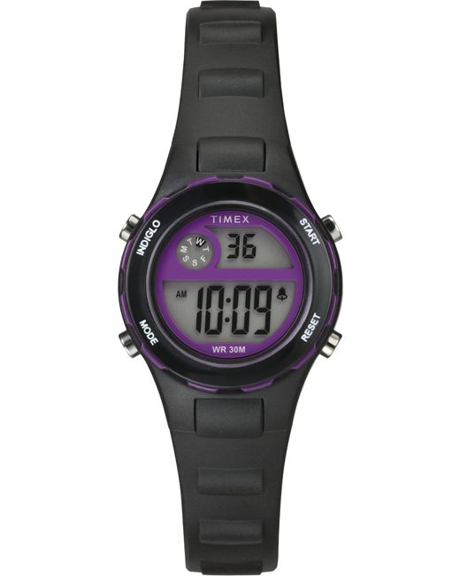 Timex Uni Digital Quarz Uhr mit Harz Armband TW2W92300 in Black für Herren