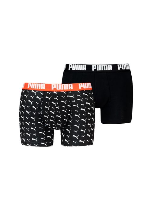 Logotipo de Elements Calzoncillos Boxeadores PUMA de hombre de color Black