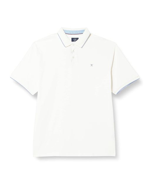 Hackett Multi Trim Polo Shirt in White für Herren
