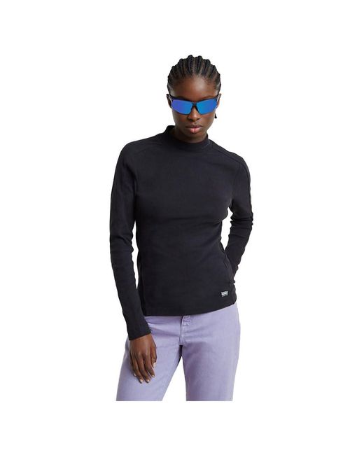 G-Star Blue G-Star Slim Rib Mock Top