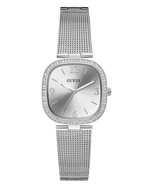 Guess Gray Quartz Watch With Stainless Steel Strap