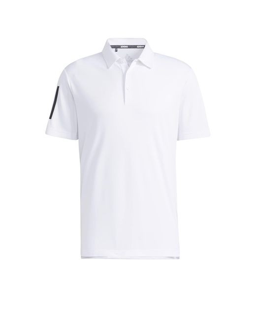 Adidas Streifen Mid-Gewicht Polo-Hemd - Weiß/Schwarz in White für Herren