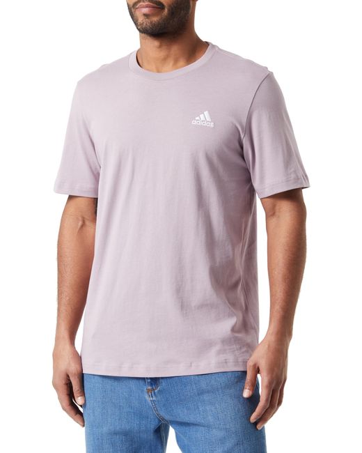 Adidas Essentials Single Jersey Embroidered Small Logo Tee T-Shirt in White für Herren