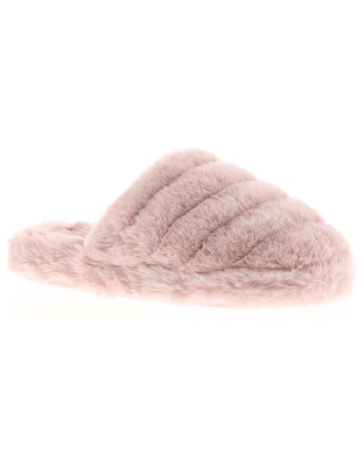Ted Baker Black London Wfp-lopsey-faux Fur Mule Slipper