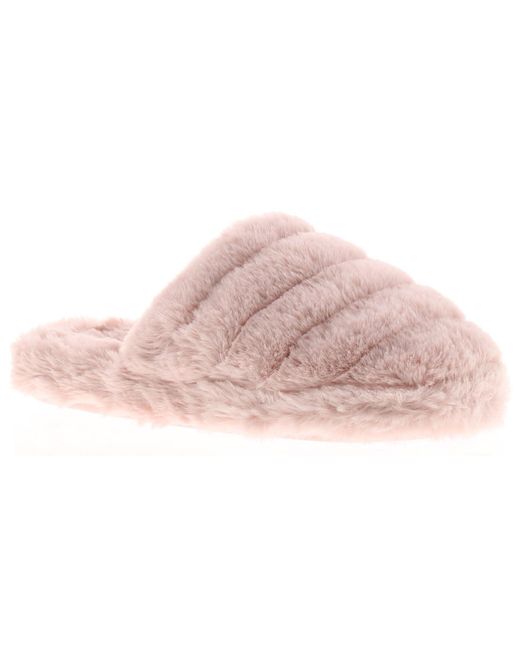 Wfp-lopsey-Faux Fur Mule Slipper di Ted Baker in Black