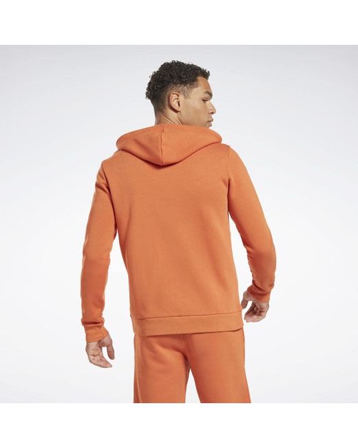 Reebok Orange Full-zip Hoodie Sweatshirt for men