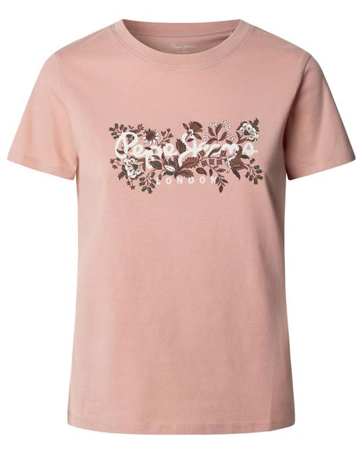 Rosalind Camiseta Pepe Jeans de color Pink