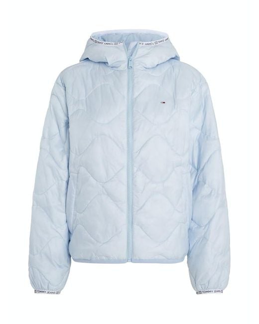 Tommy Hilfiger Blue Tjw Quilted Tape Hood Puffer Ext Dw0dw17242 Padded Jackets