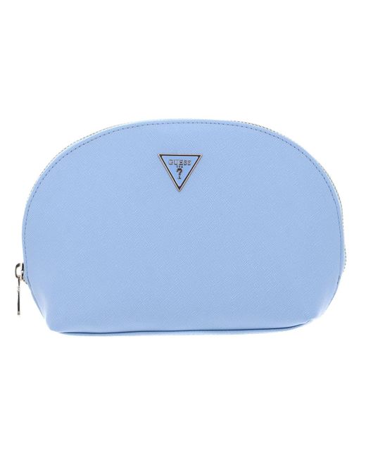 Guess Dome Cosmetic Pouch Sky in het Blue