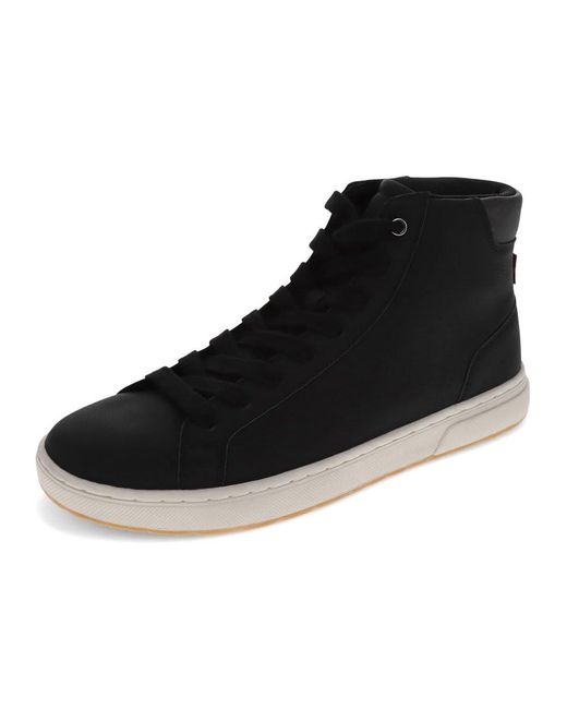 Levi's Black S Caleb Vegan Leather Lace Up Casual Sneaker Boot for men