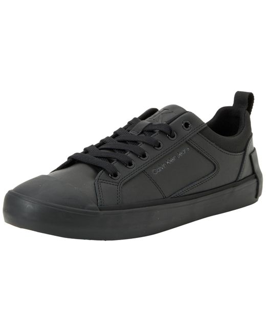 Calvin Klein Black Vulcanized Low Laceup Mix In Uc Ym0ym00894 Sneaker for men