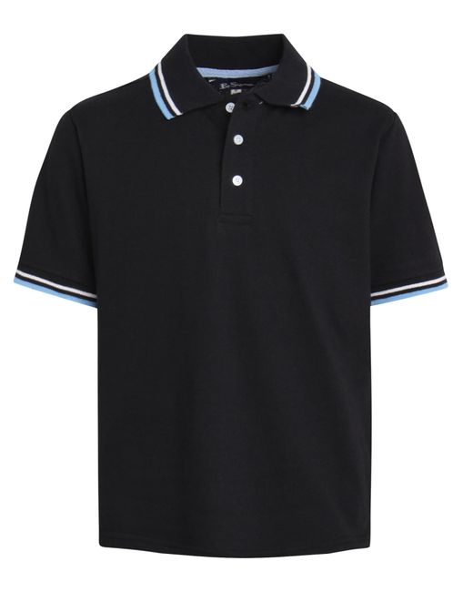 Coupe classique - Polo piqué à manches courtes - Chemise de golf extensible confortable pour Ben Sherman pour homme en coloris Black