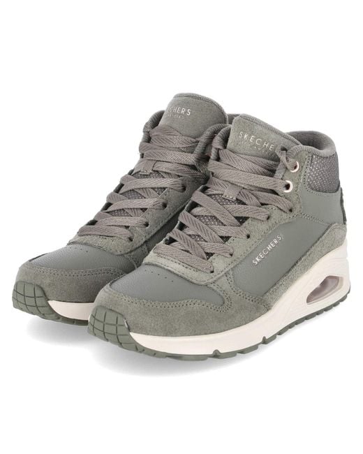 Skechers 177181 Olv Veterlaarzen Leer En Synthetisch In Groen in het Metallic