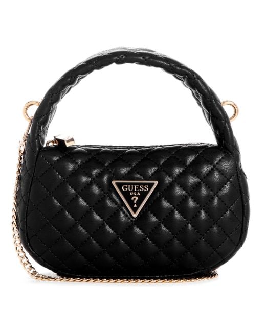 Guess Black Rianee Quilt Mini Hobo Evening