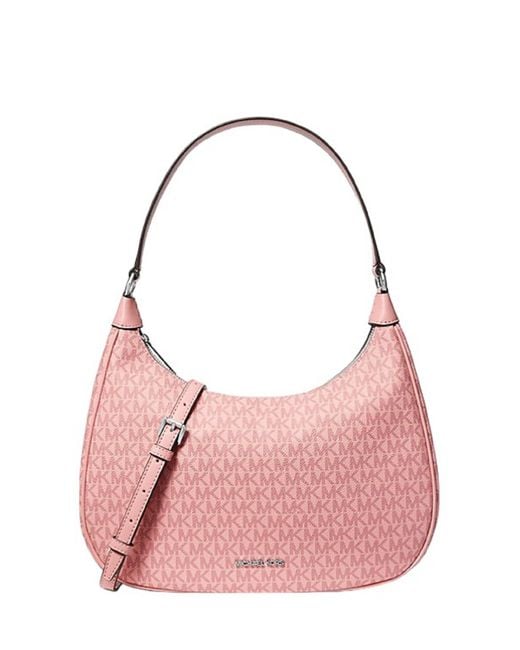 Michael Kors Pink Cora Large Logo Shoulder Bag Crossbody Strap