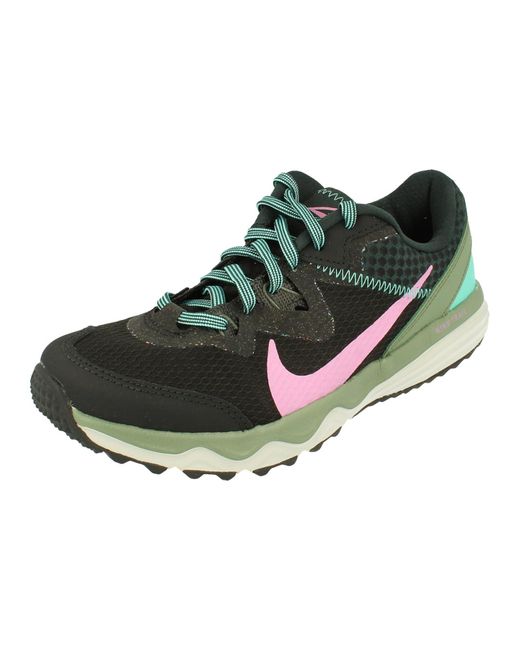 Nike Green S Juniper Trail Trainers Cw3809-003 Black Multi Shoes