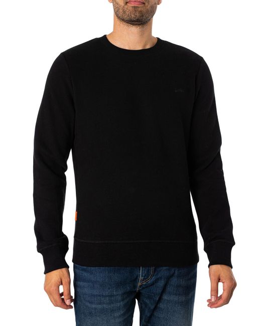Superdry Essential Logo Sweatshirt mit Rundhalsausschnitt Schwarz XL in Black für Herren
