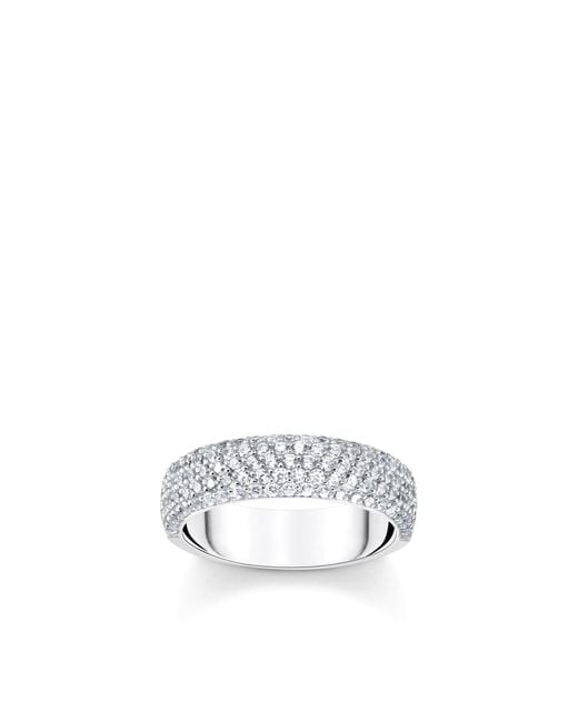 Anello da donna in argento 925 con zirconi 52 di Thomas Sabo in White